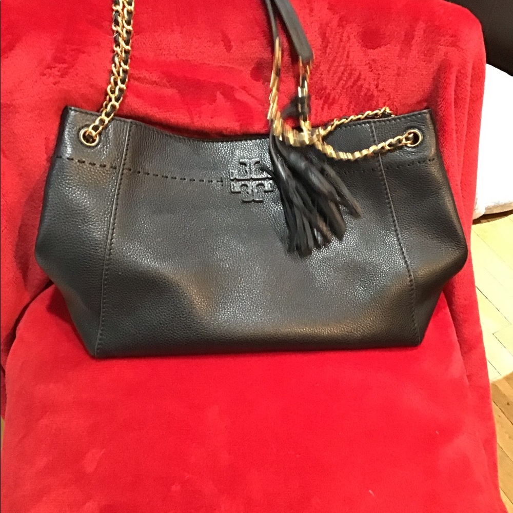 Tory Burch Mcgraw Slouchy Tassel Chain Tote - Picture 2 of 7